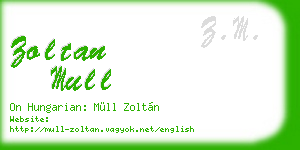 zoltan mull business card